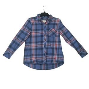 Vineyard Vines NWT Relaxed Fit Long Sleeve Blue Red Plaid Button Shirt Small